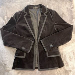 Express Black Velvet Tuxedo Blazer